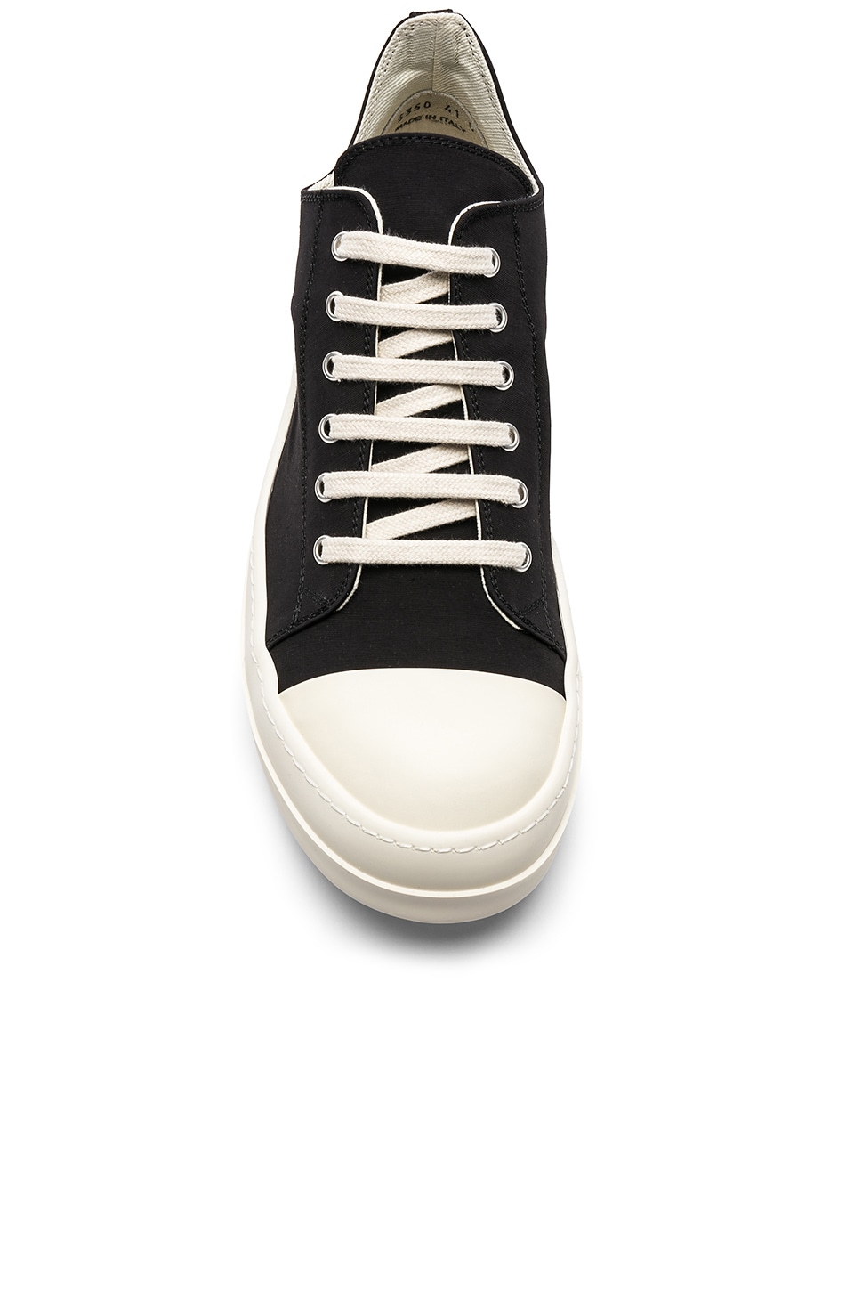 RICK OWENS DRKSHDW Black Nylon Canvas Cap Toe Sneakers | ModeSens