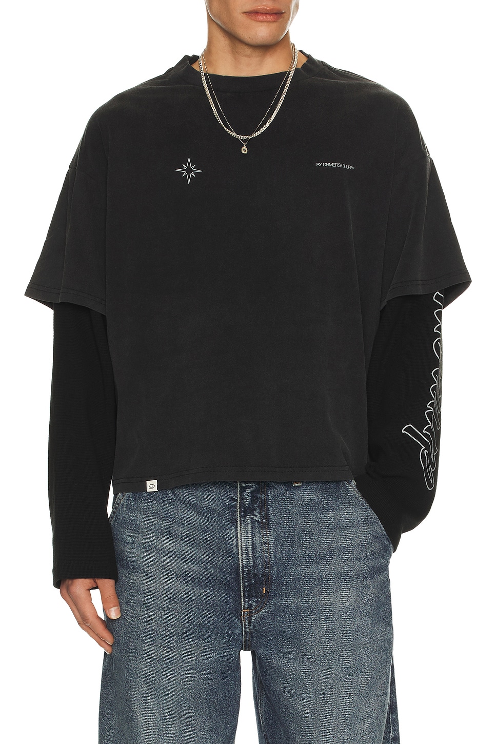 DRMERS CLUB Polaris Layered Tee in Black | REVOLVE