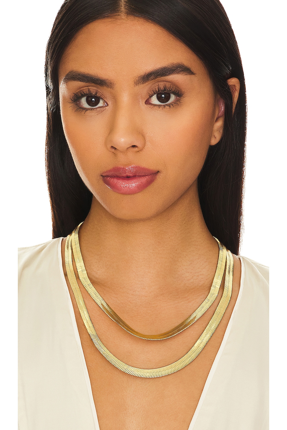 DEMARSON Lisa Necklace in Metallic Gold