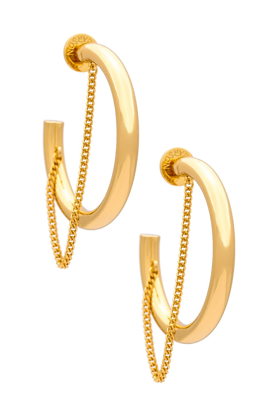 Demarson Miley Hoops in 12k Shiny Gold | REVOLVE