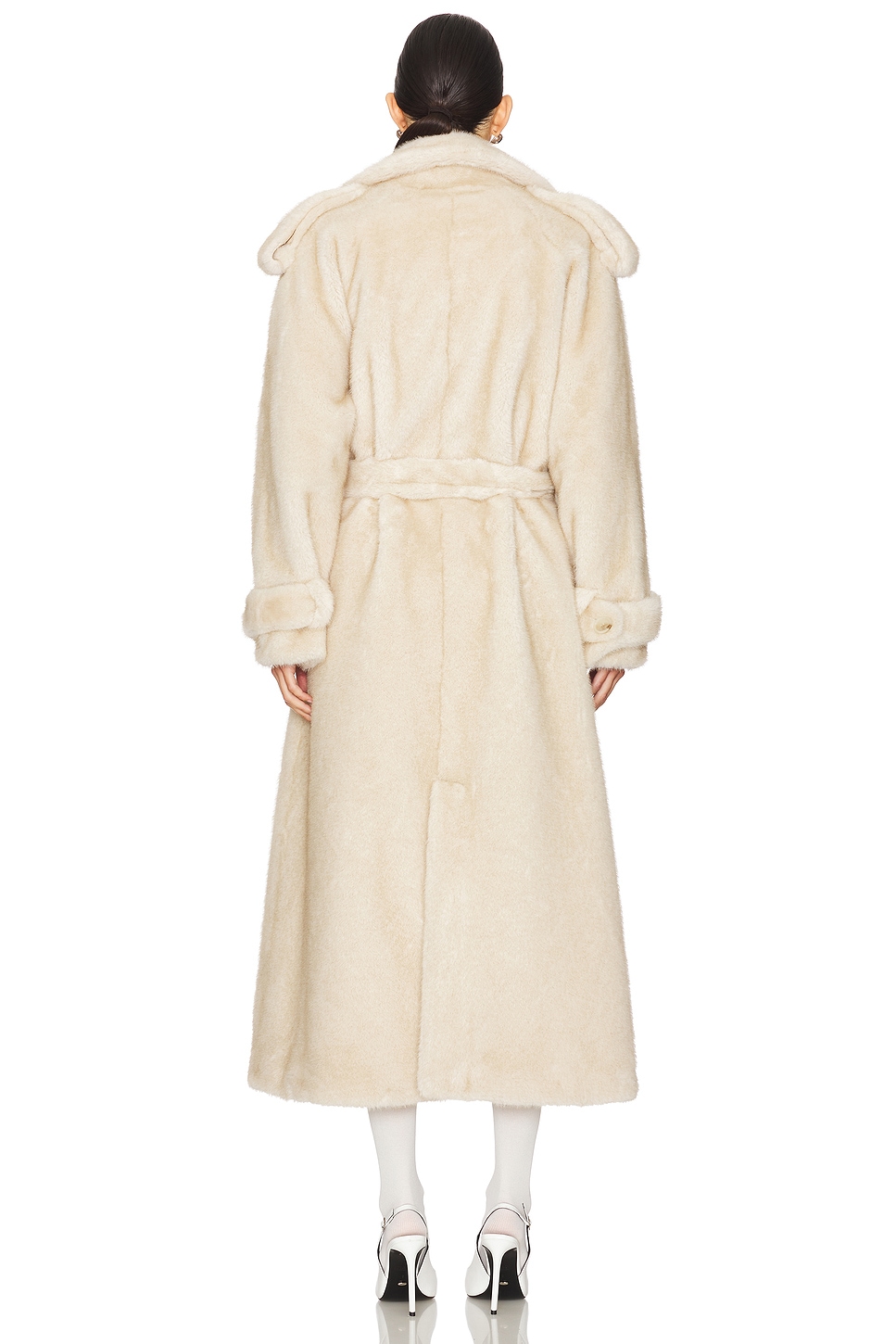 Ducie Thalia Faux Fur Coat in Cream | REVOLVE