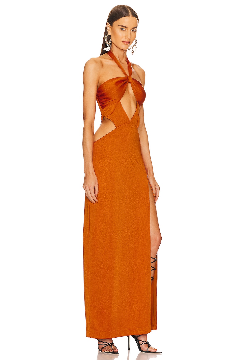 DUNDAS x REVOLVE Christy Maxi Dress in Toffee Brown