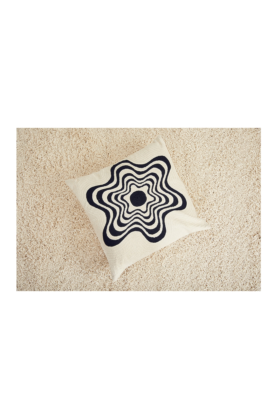 Flower Embroidered Pillow Cover