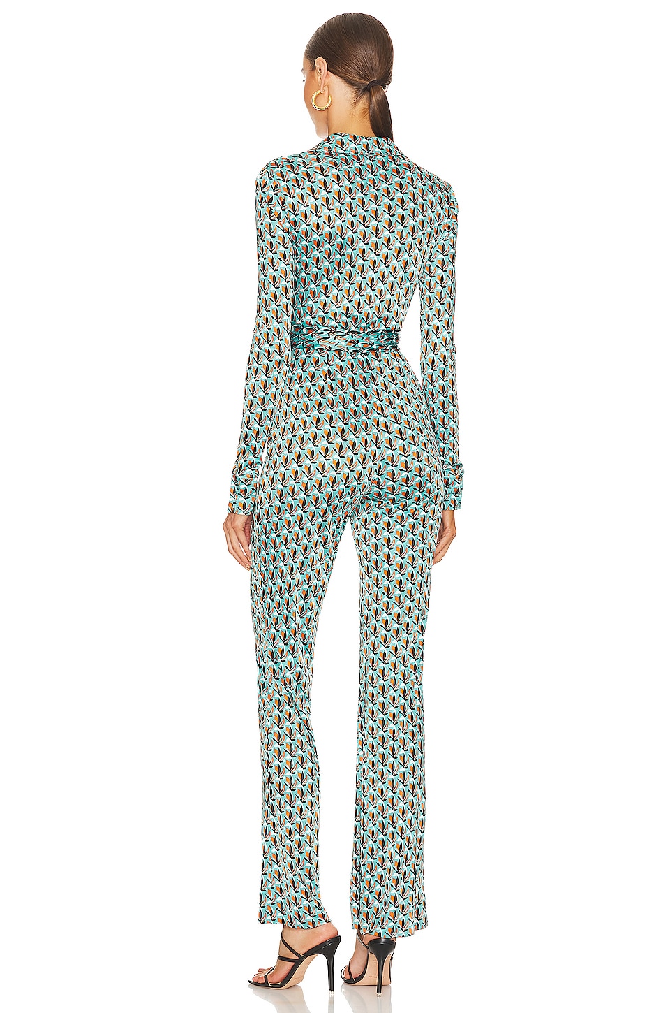 Dvf shops blue jumpsuit