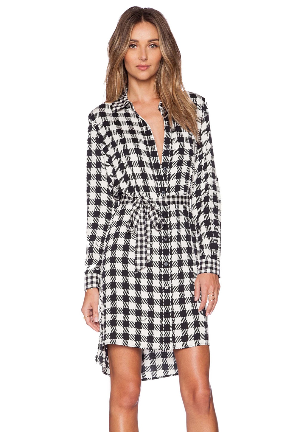 dvf gingham dress