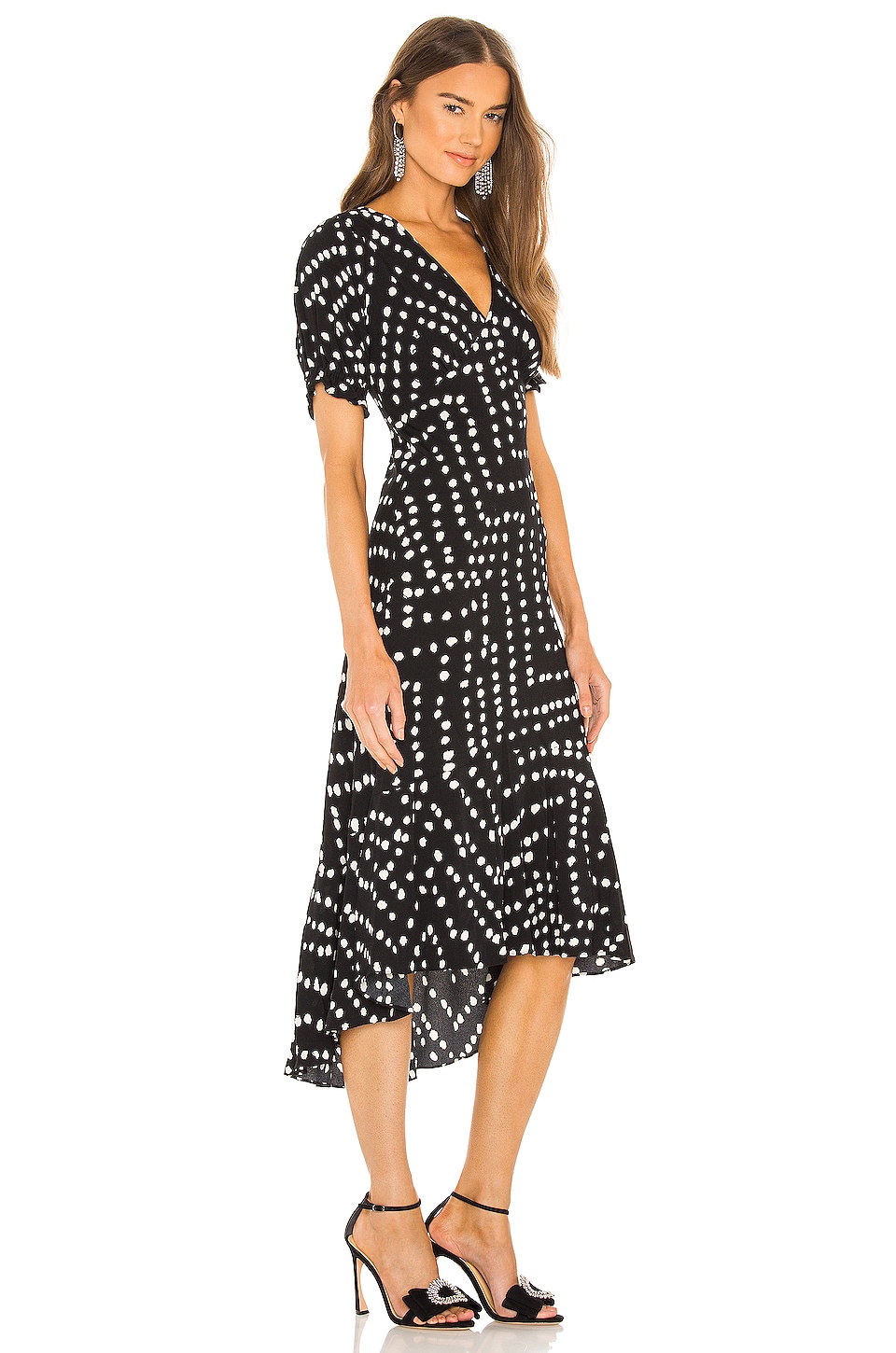 Diane von Furstenberg Orla Dress in Herringbone Black | REVOLVE