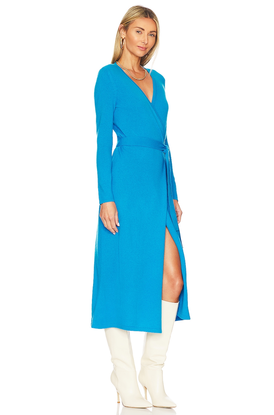 Diane von Furstenberg Astrid Midi Dress in Brilliant Blue