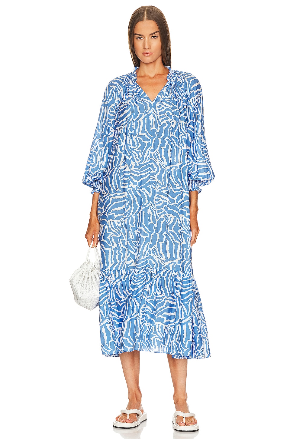 Diane von Furstenberg Fortina Dress in April Tiger Signature Blue