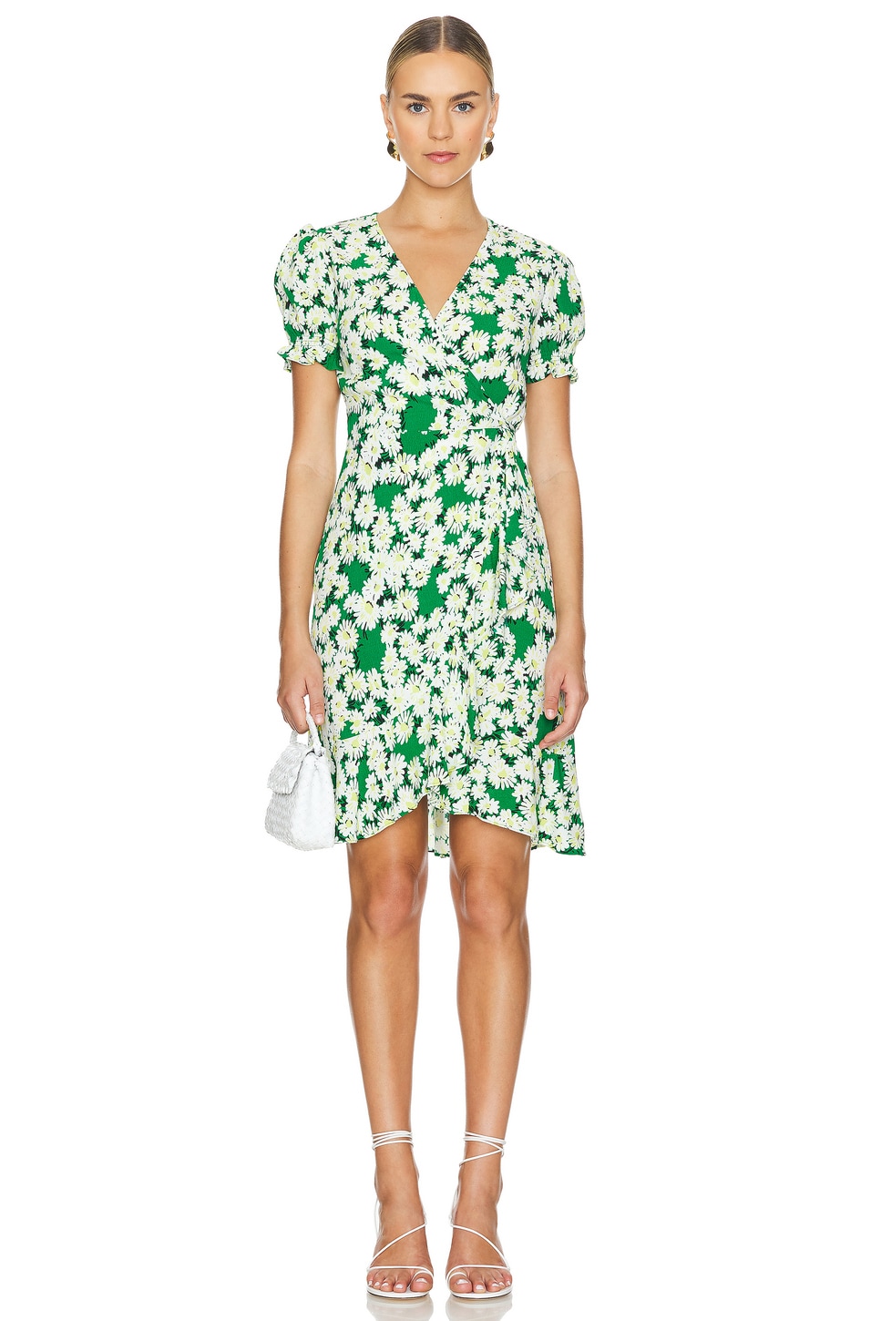 Diane von Furstenberg Emilia Dress in Vintage Daisies Green REVOLVE