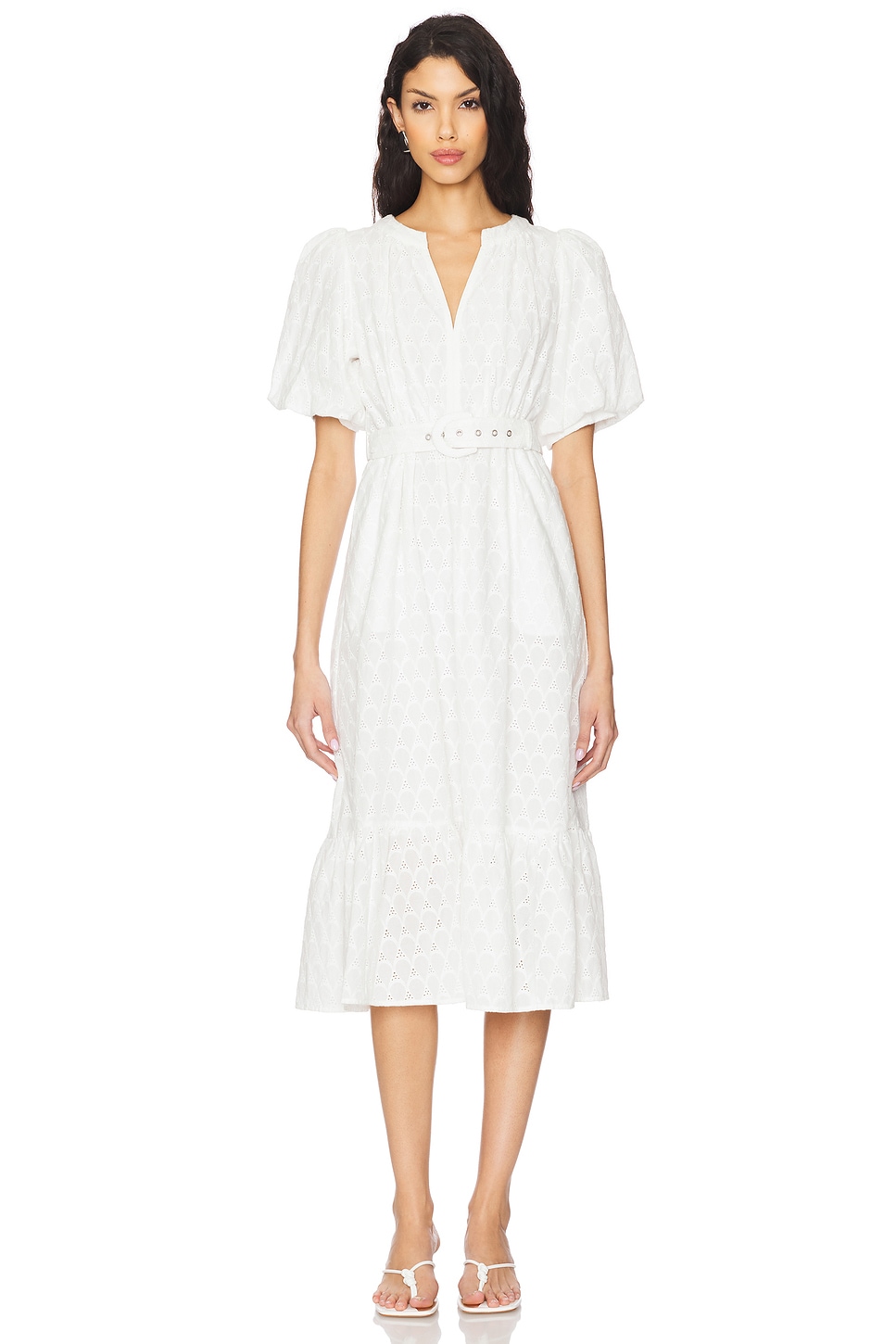 【DIANE VON FURSTENBERG】POLINA◆ホワイト ミディアムドレス Diane von Furstenberg Polina Dress in Ivory | REVOLVE