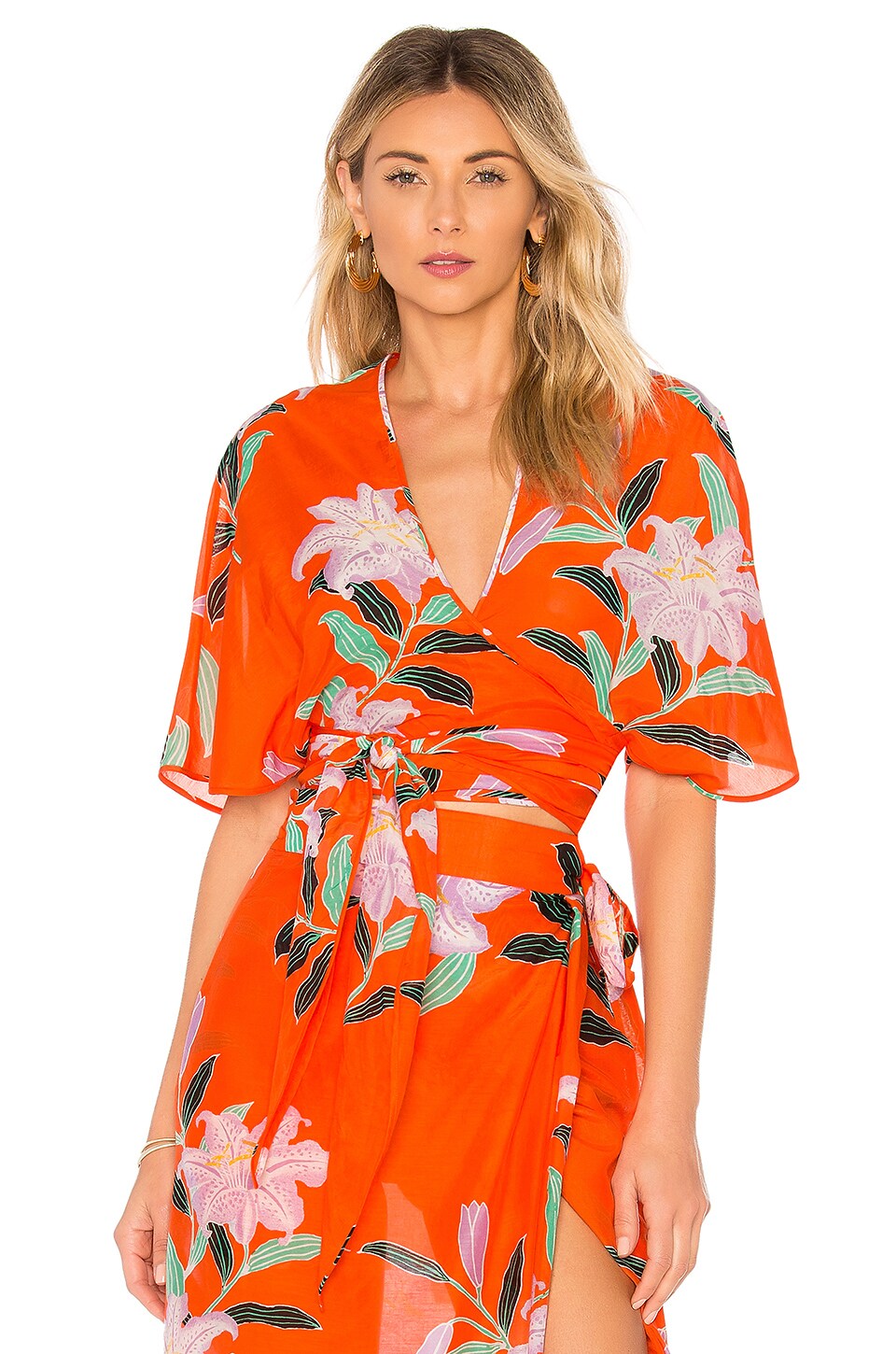 dvf tie front mini dress