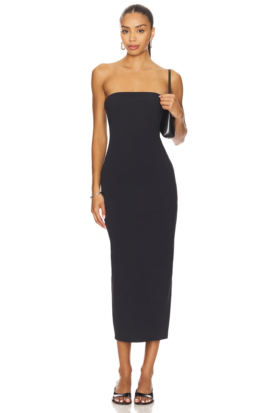 black tube dress maxi Tinsley Tube Dress ~ Black Luxe Satin – Show Me Your Mumu main image 0