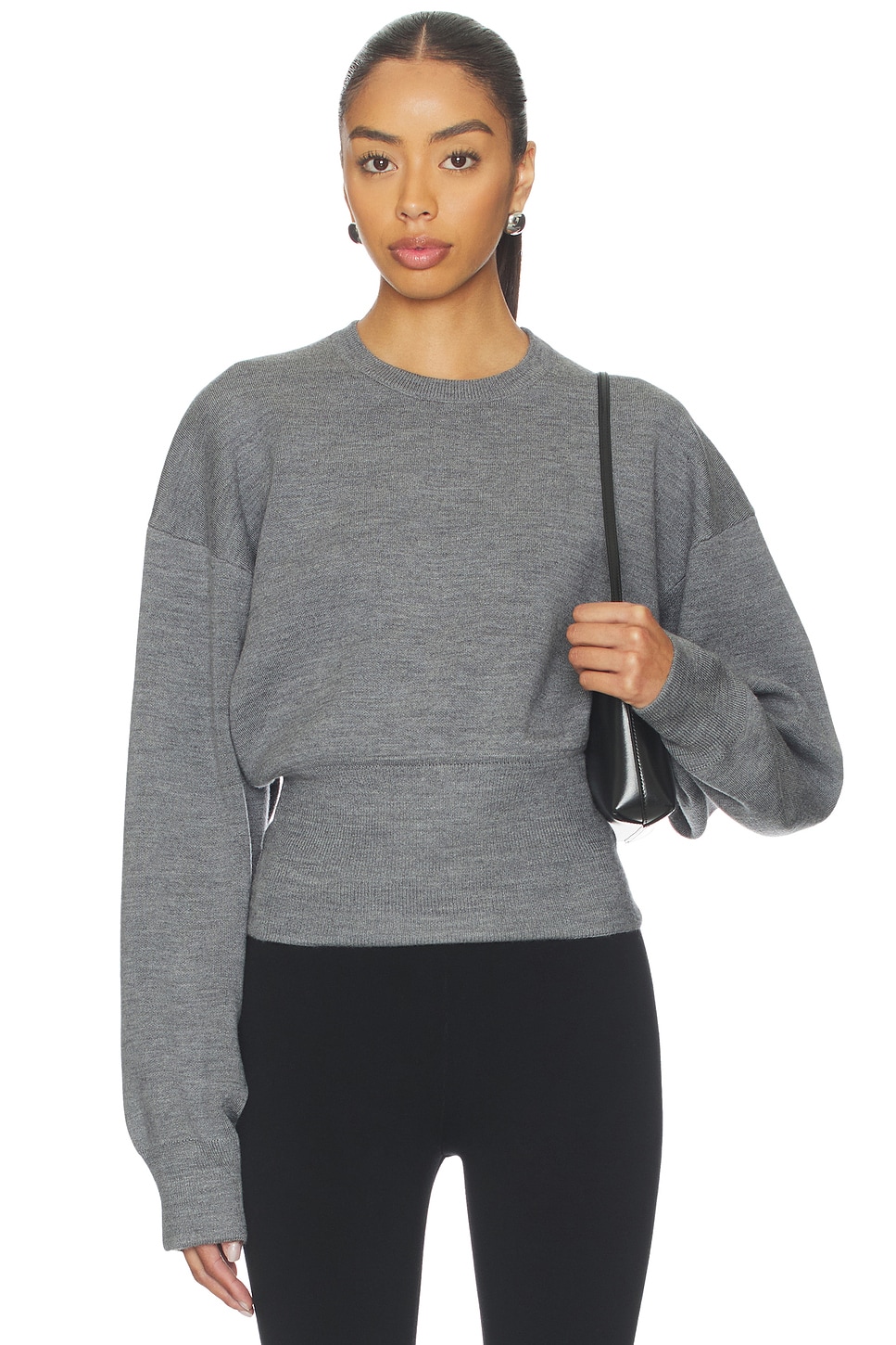 Carlie Double Faced Blouson Crewneck