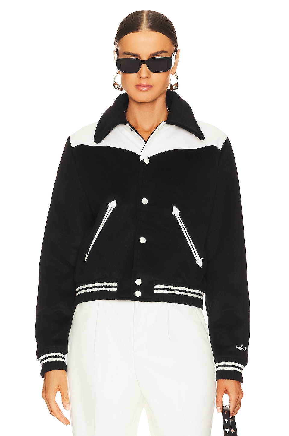 EAVES Tate Jacket in Black & Ecru