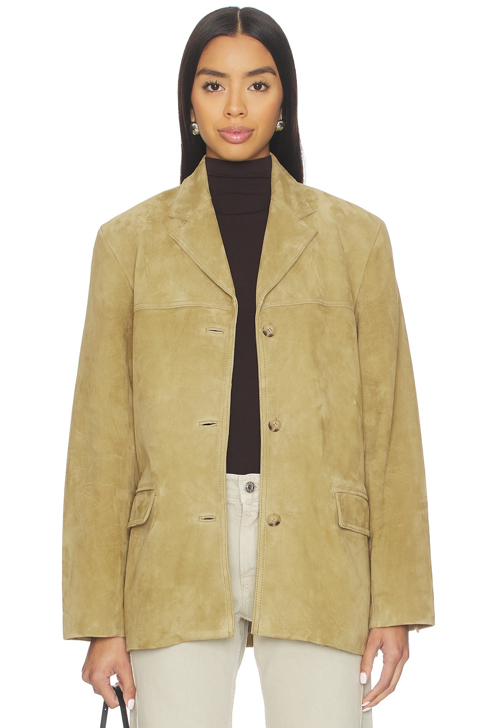 Aroa Suede Blazer Jacket