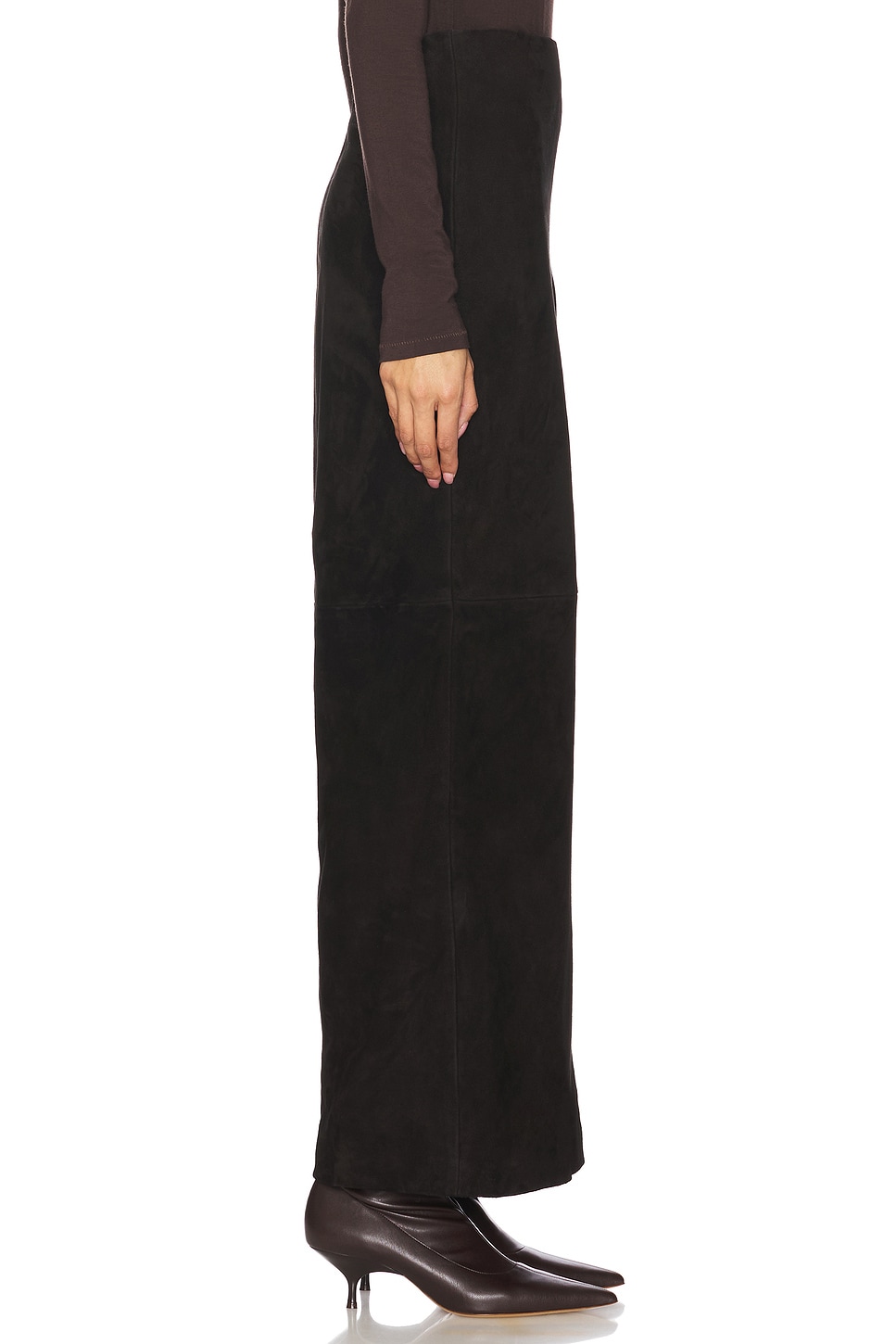 EAVES Cruz Suede Maxi Skirt thumbnail
