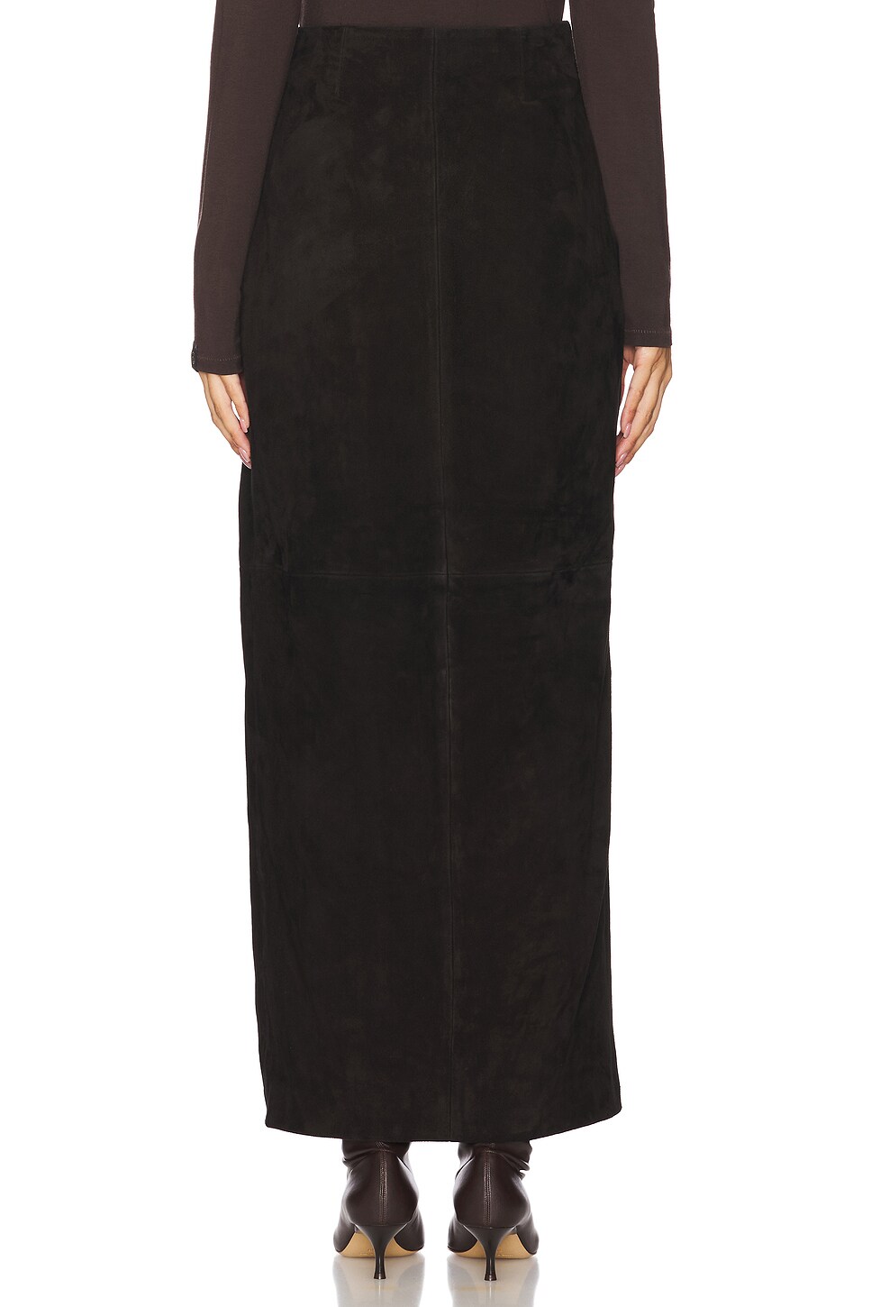 EAVES Cruz Suede Maxi Skirt thumbnail