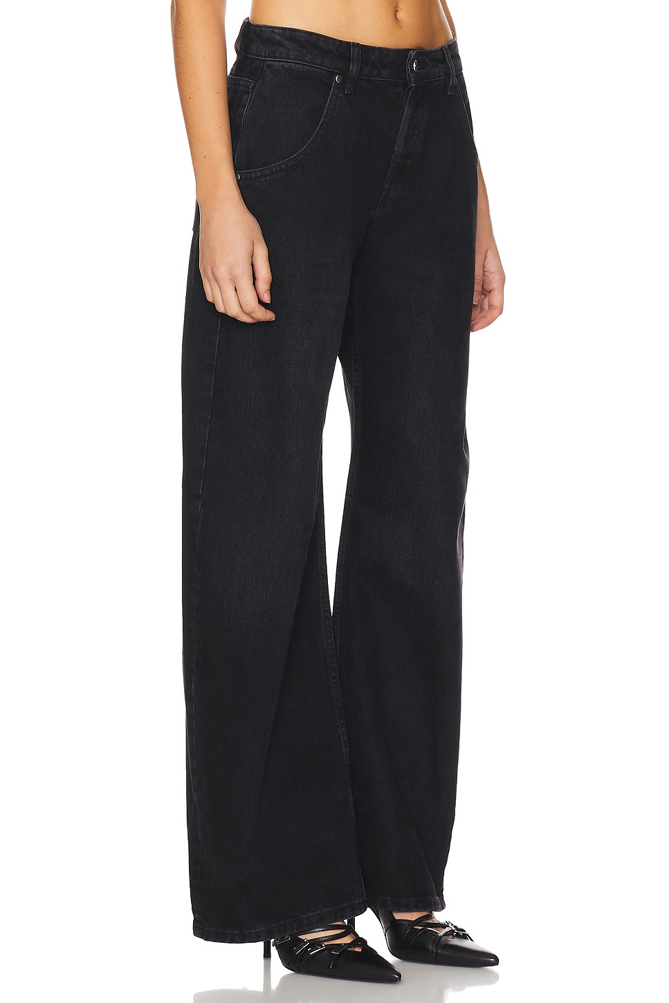 Enzo Mid Rise Barrel Jeans - thumbnail 3