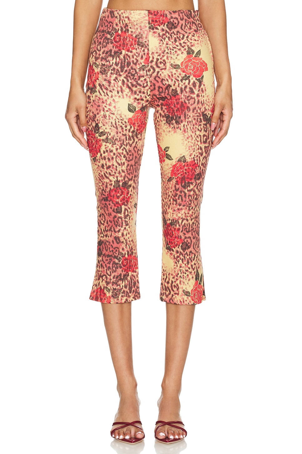 EB Denim x REVOLVE Split Hem Capri in Rose Leopard REVOLVE