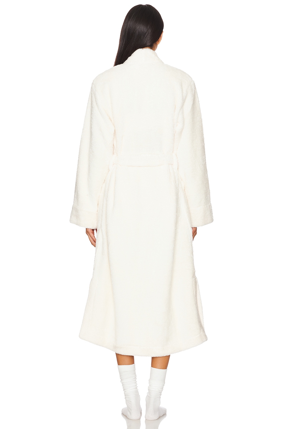 eberjey Renew Plush Long Robe in Ivory | REVOLVE