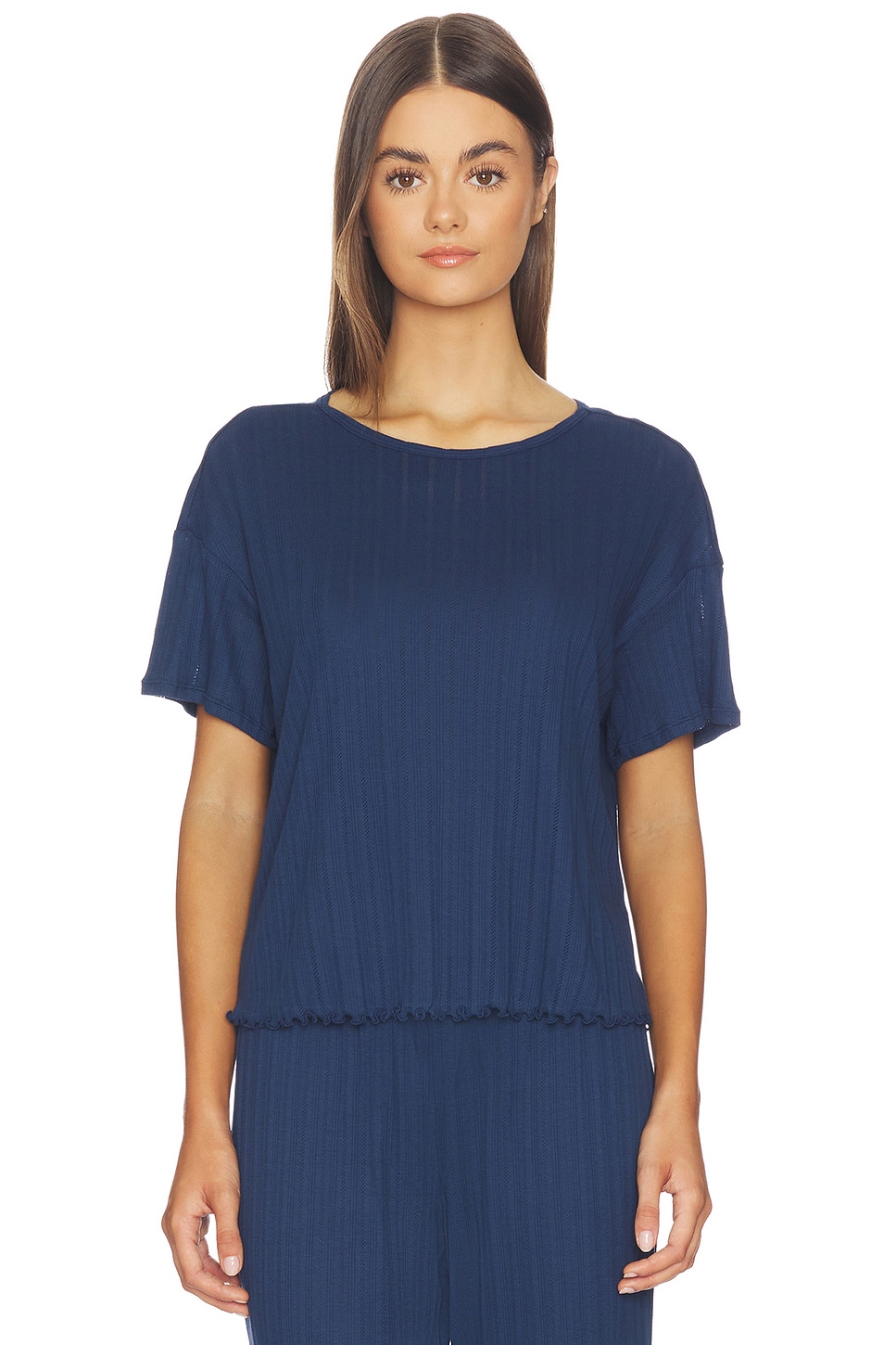 Pointelle Short Sleeve Tee - thumbnail 2