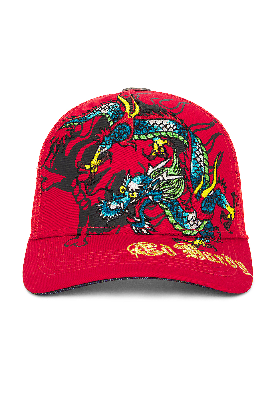 Ed Hardy Dragon Trucker Hat in Red