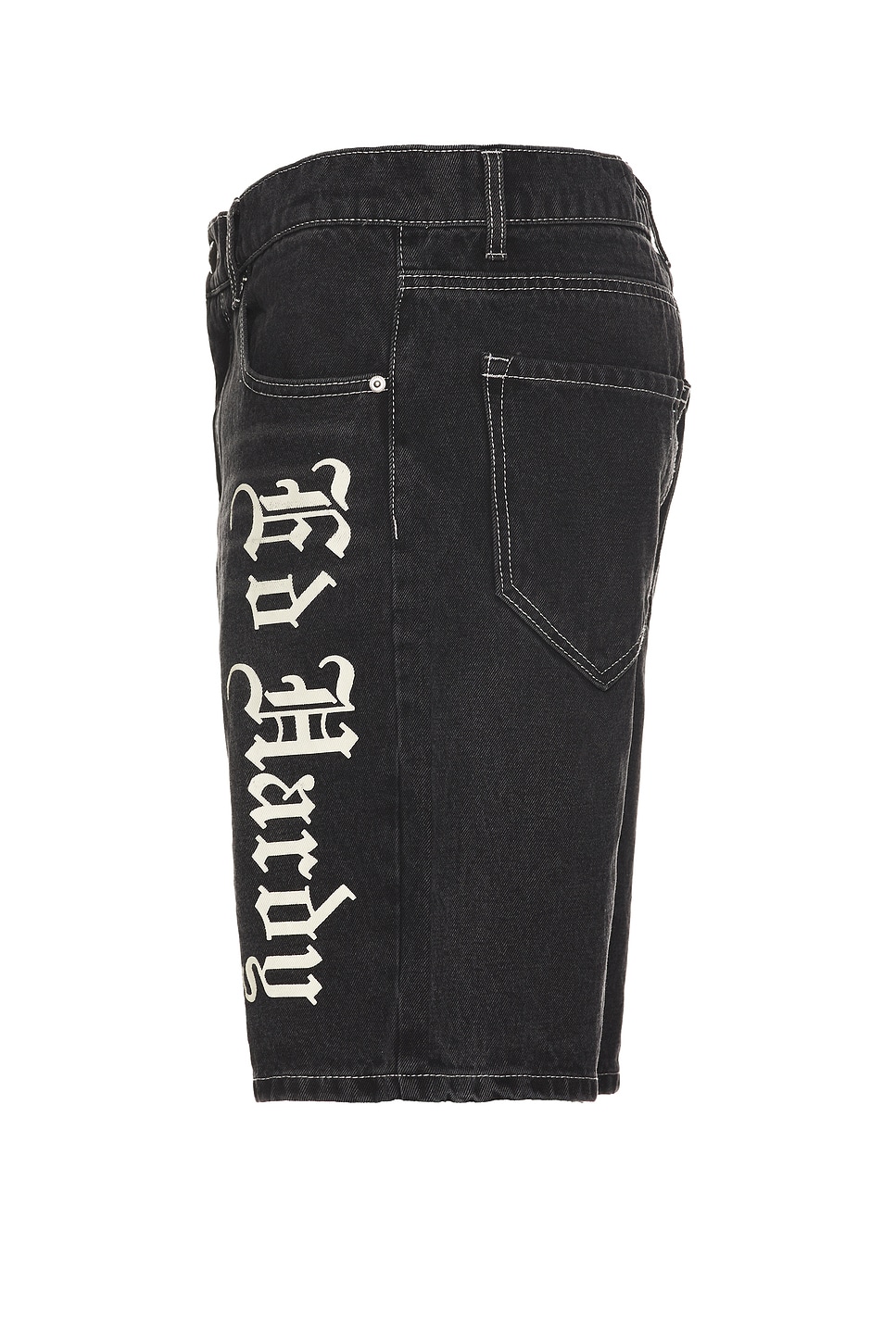 Live Fast Denim Skater Short - Thumbnail 4