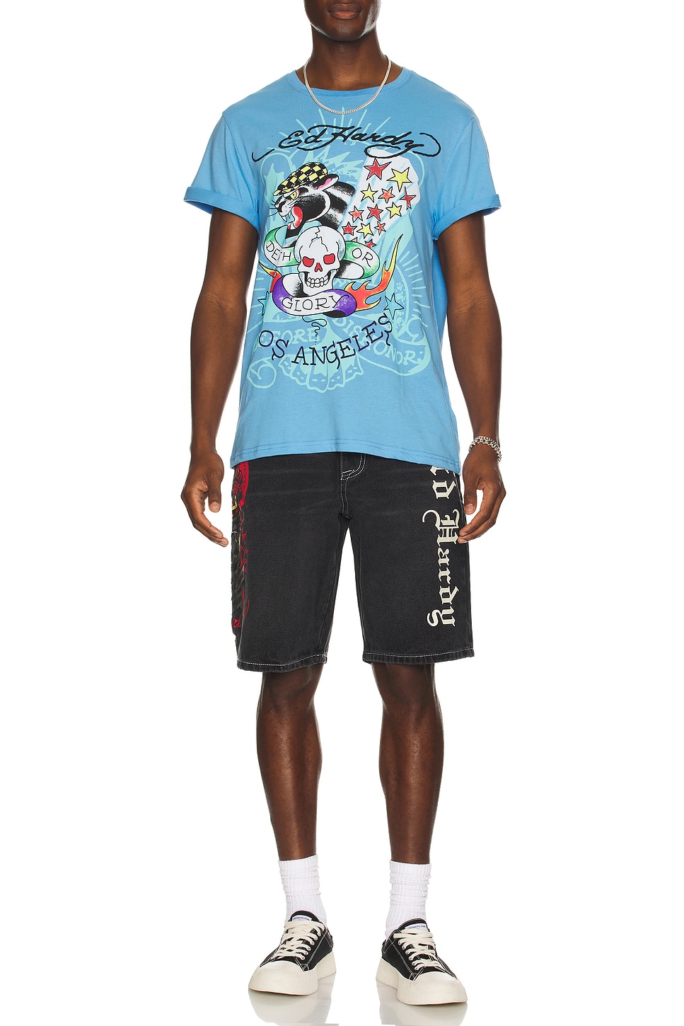 Live Fast Denim Skater Short