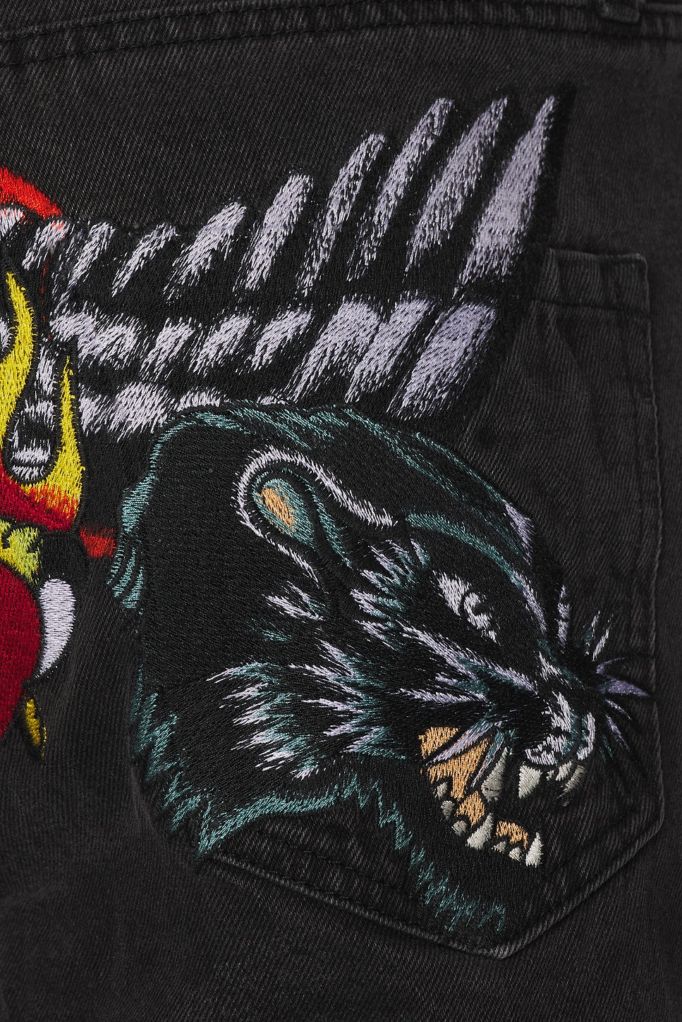 Panther Wings Loose Fit Jeans - Thumbnail 3