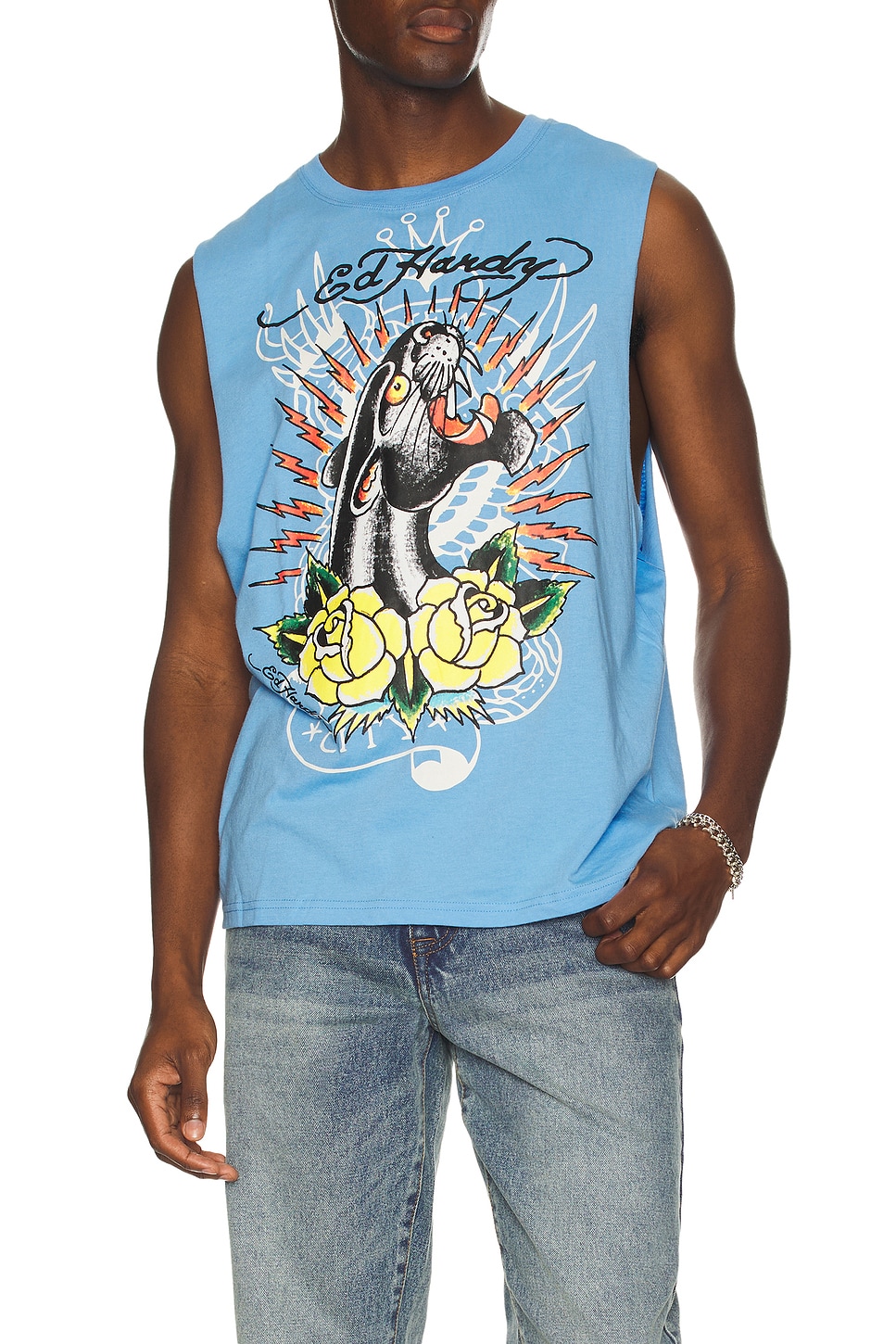 Panther Roses Cutoff Tee - Thumbnail 3