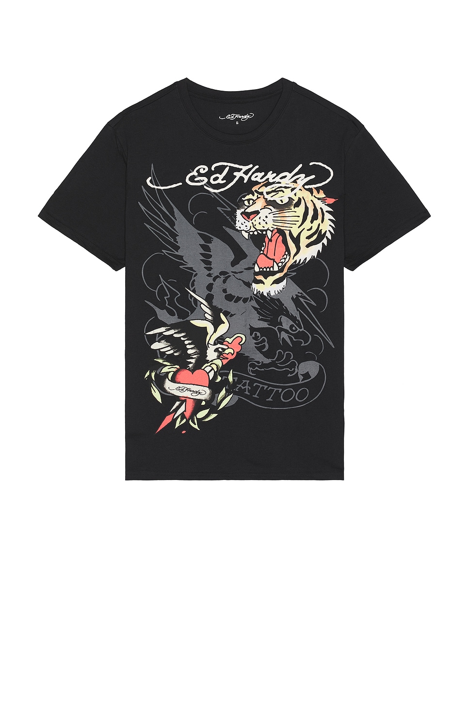 【半袖丸首T Bigタイガー ブラック】エドハーディー5118 Ed Hardy TIGER EAGLE Tシャツ - Black | REVOLVE