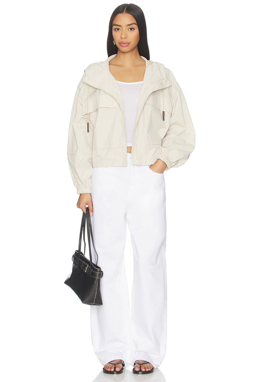 Her lip to Loro Short Rever Coat 白Mサイズ Elodie the Label Lira Jacket in Taupe | REVOLVE
