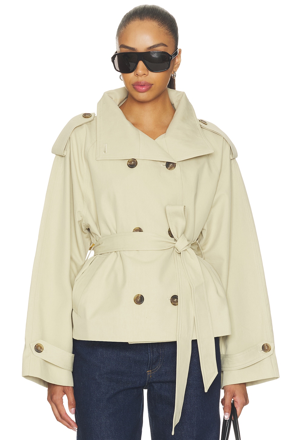 Saint Cropped Trench Jacket