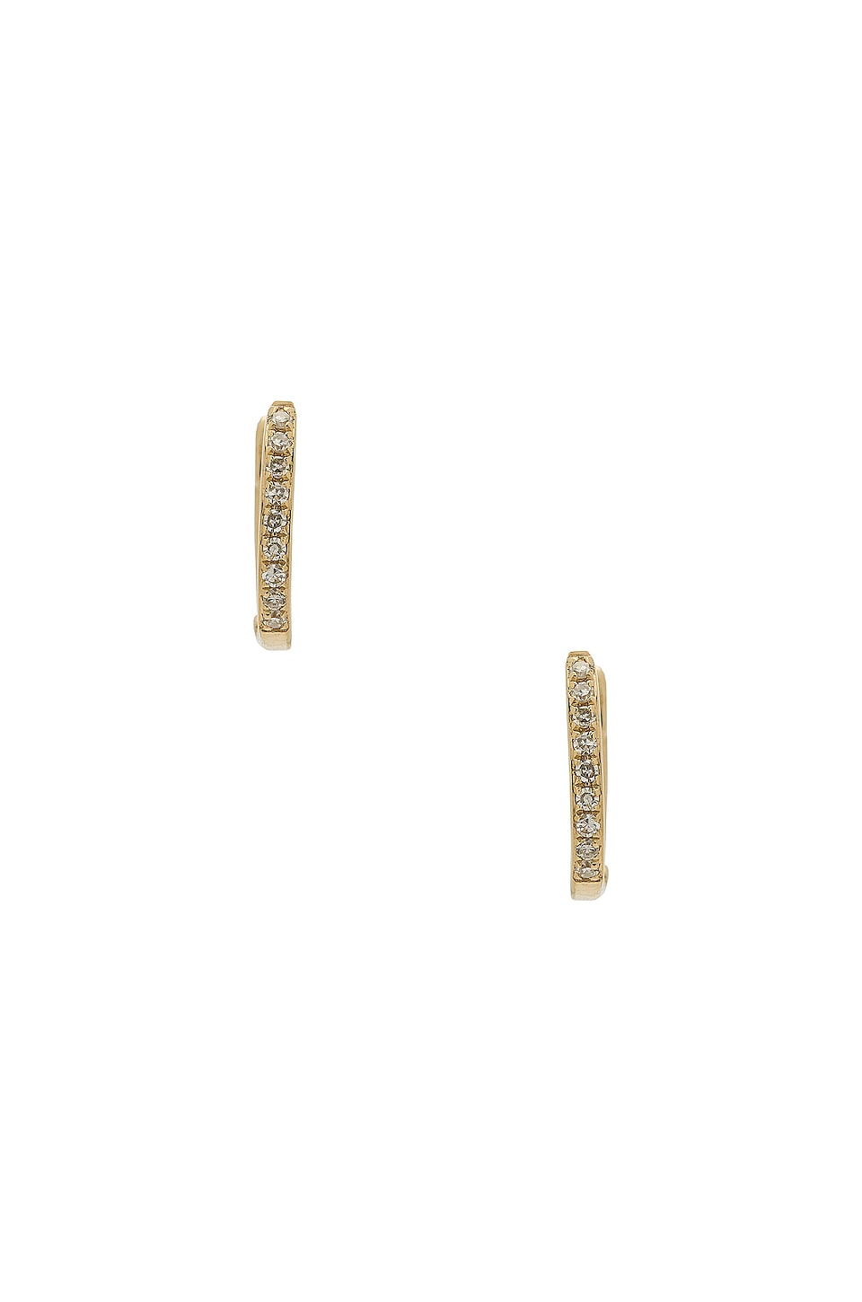 Ef Collection Diamond Mini Huggie In 14k Yellow Gold