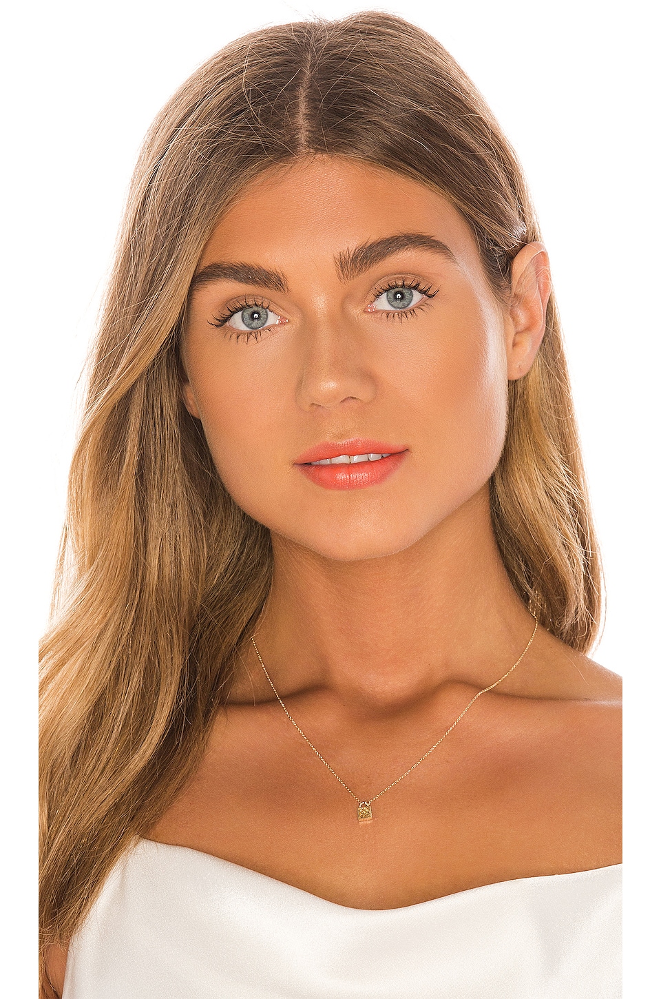 EF COLLECTION 14k Gold Lock Necklace in Gold REVOLVE