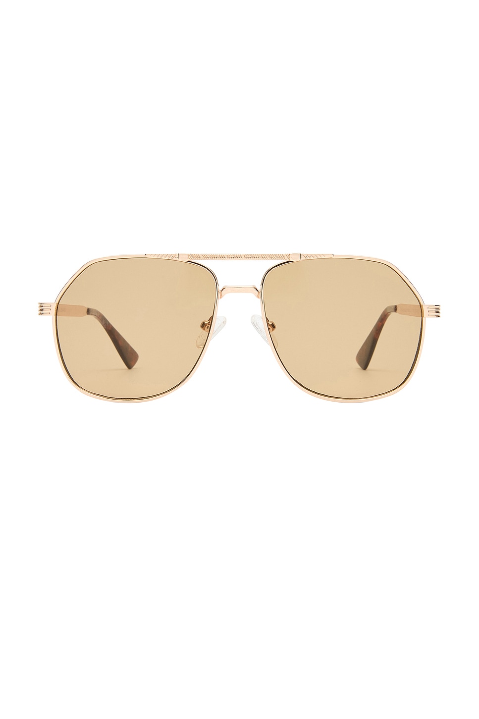 AIRE X Cleobella Cosmos Sunglasses in Gold & Tan Tint | REVOLVE display picture 2