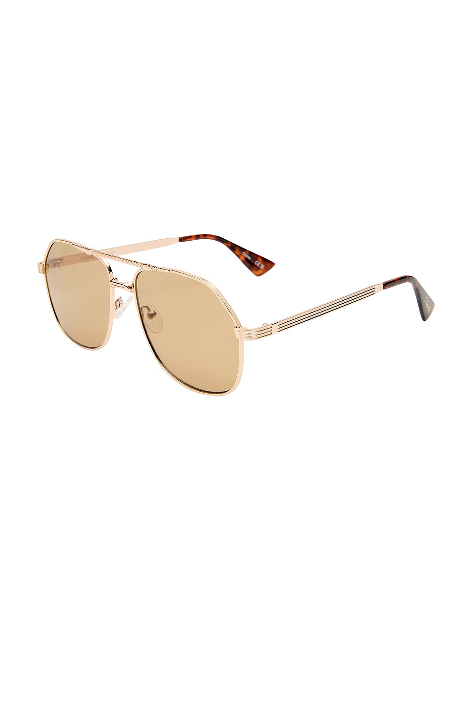 Aire NEW Cosmos - Bright Gold Khaki Tint Sunglasses Aire Cosmos Bright Gold Uni-Sex Aviator Sunglasses | Eyewear  main image 4