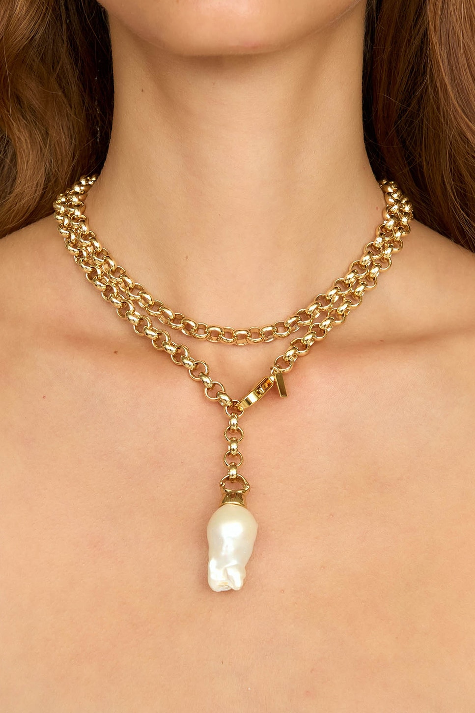 Eliou Carmela Necklace in Gold Plated | REVOLVE 