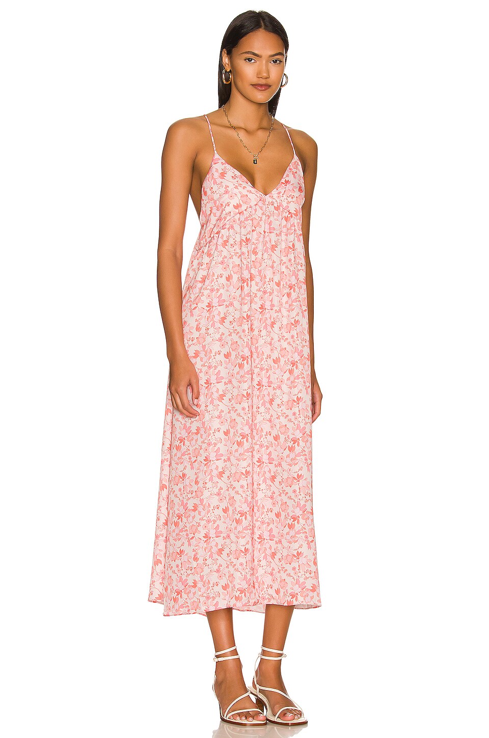 RESA Avery Midi Dress in Pink Byron