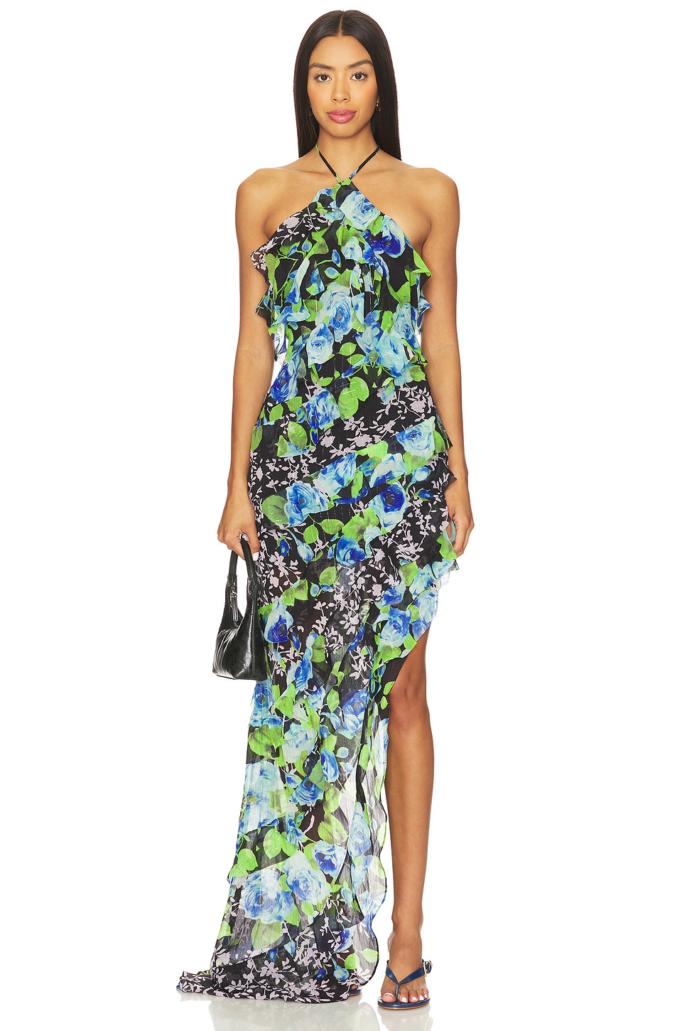 ELLIATT Briony Asymmetrical Maxi Dress in Black Multi | REVOLVE ELLIATT Briony Asymmetrical Maxi Dress in Black Multi | REVOLVE