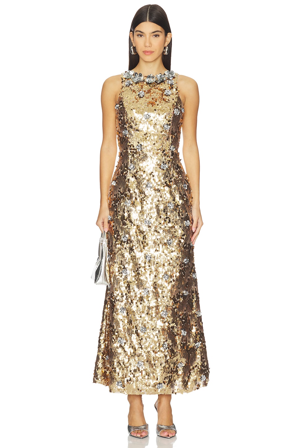 elliatt golden dress Clementine Cowl Neck Maxi Dress in Butter Yellow main image 1