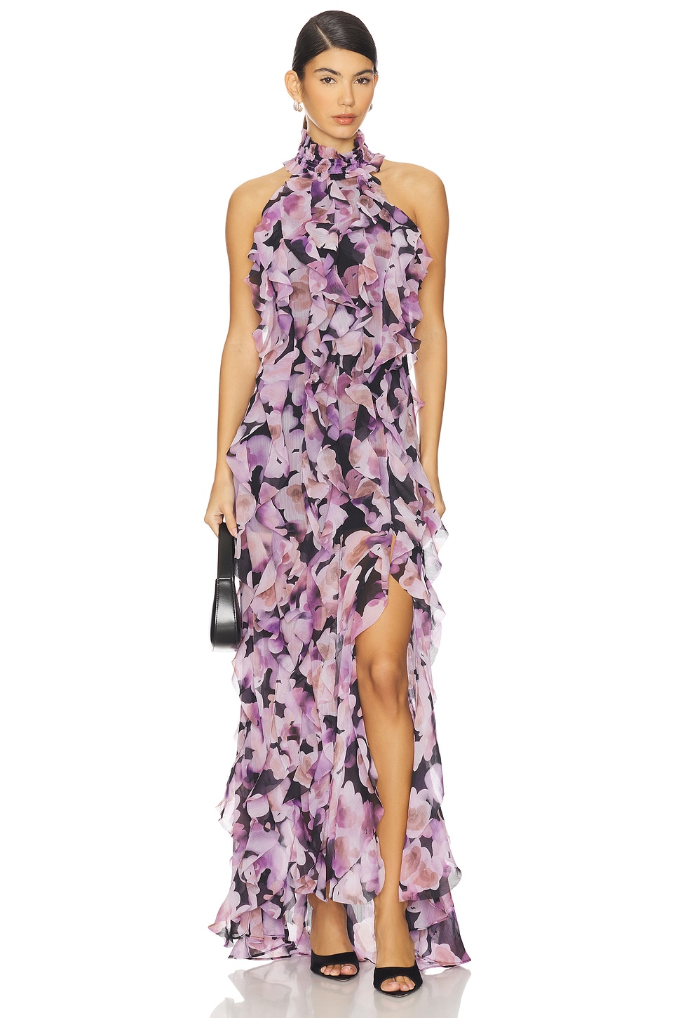 ELLIATT Solene Gown in Black & Lilac | REVOLVE