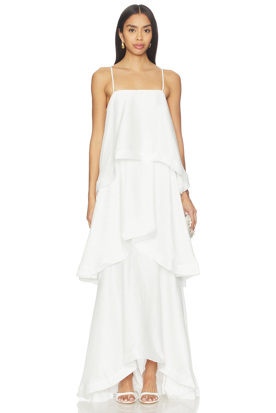 elliatt tilly tiered maxi dress Elliatt Tilly White Tiered Maxi Dress by ELLIATT