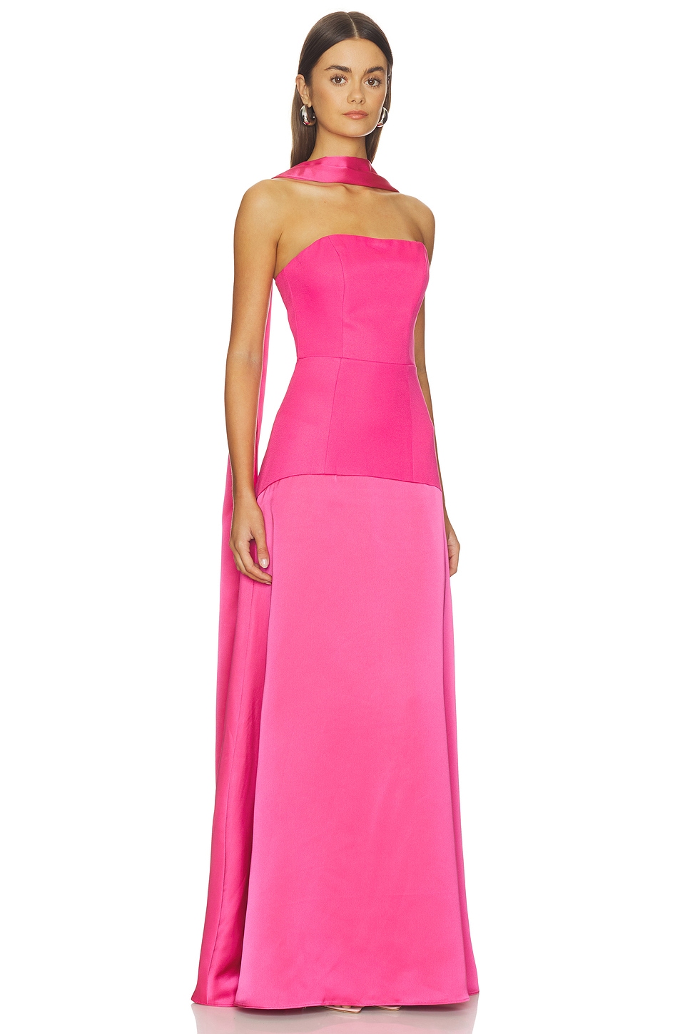 ELLIATT Noralyn Strapless Gown in Hot Pink | REVOLVE