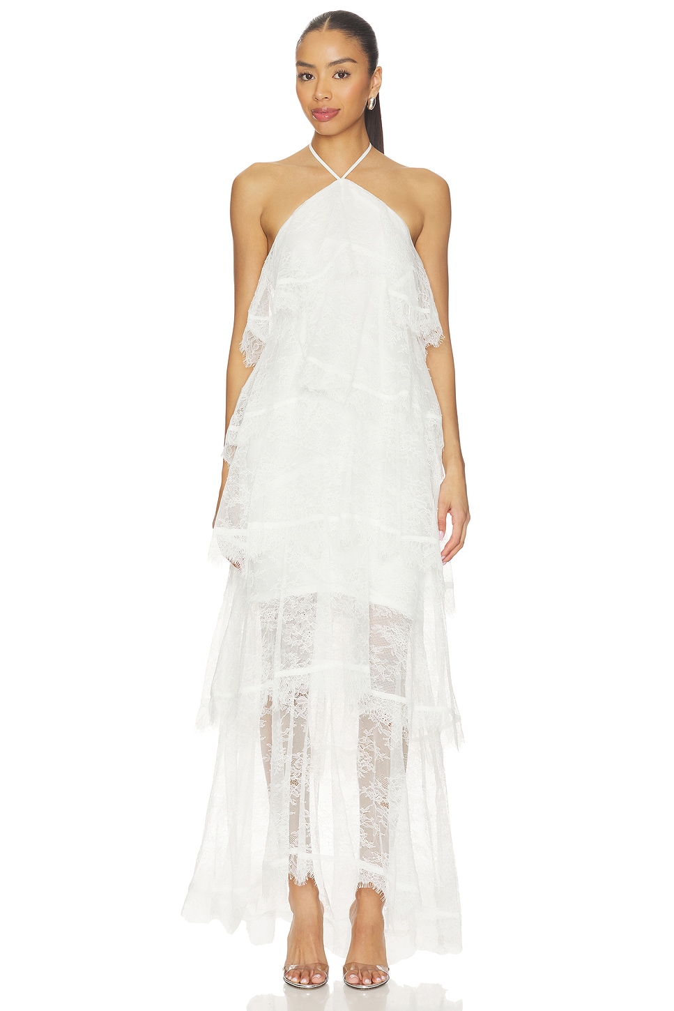 ELLIATT Evelin Lace Gown in White | REVOLVE