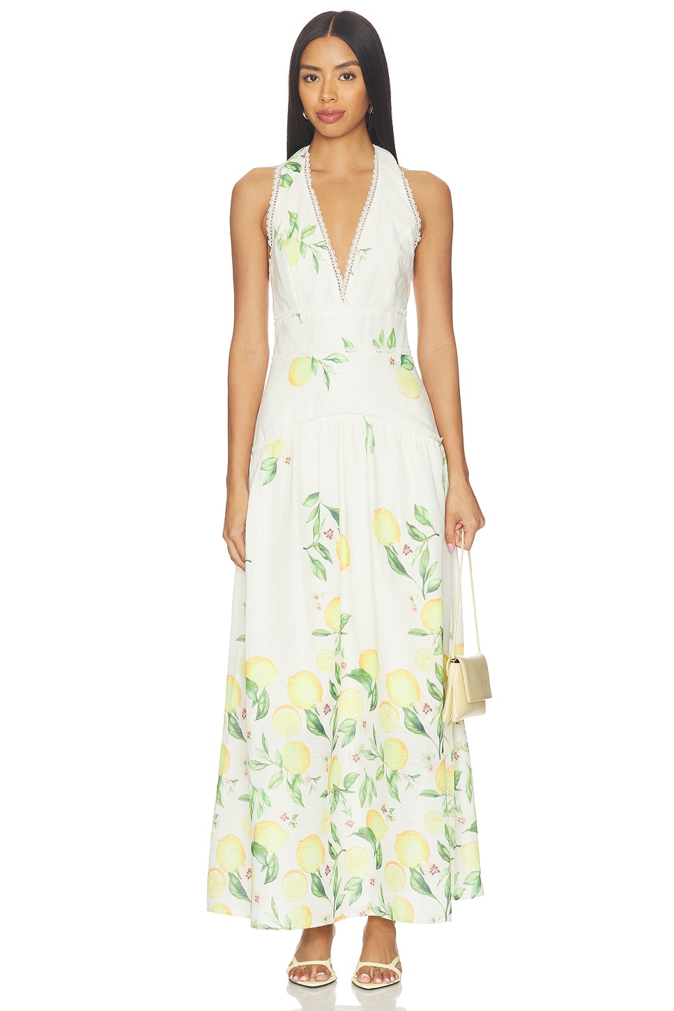 ELLIATT Hana Halter Gown in Yellow Multi | REVOLVE ELLIATT Hana Halter Gown in Yellow Multi | REVOLVE
