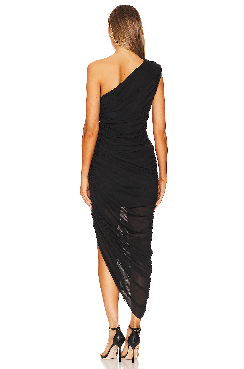 knee length dresses for ladies Here for Love Off Shoulder Mesh Maxi Dress Black Size S