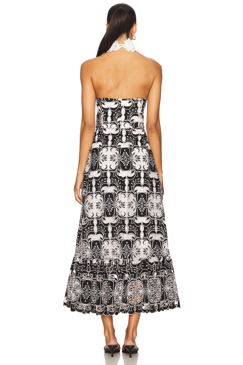 jolie midi dress ELLIATT Jolie Midi Dress in Black & White
