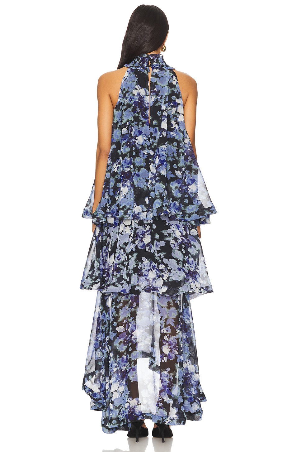ELLIATT Briony Gown in Printed Blue Georgette | REVOLVE ELLIATT Briony Gown in Printed Blue Georgette | REVOLVE