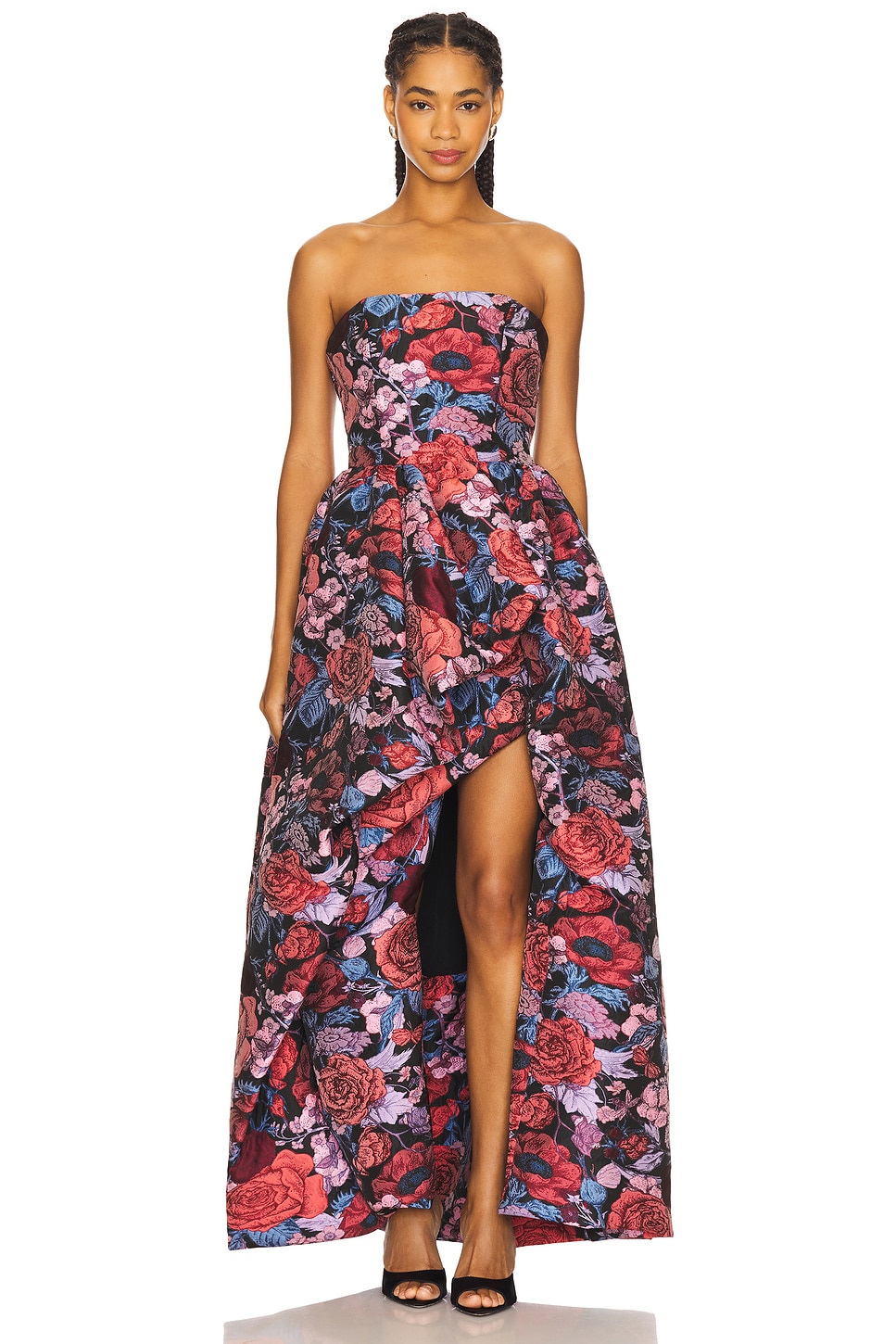 open lace back dress Pink Multi Valencia Midi Dress main image 0